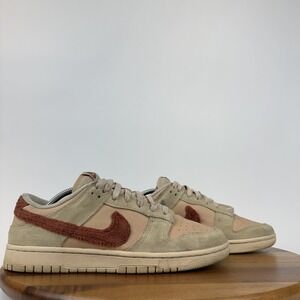Womens Nike Dunk Low Terry Swoosh Comfort Casual Leather Sneakers Shoes 11.5 M
